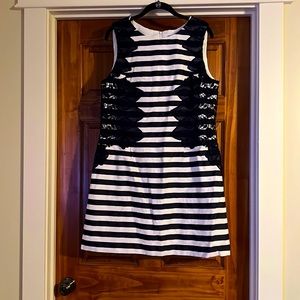 Antonio Melani Dress EUC size 14 Navy and White